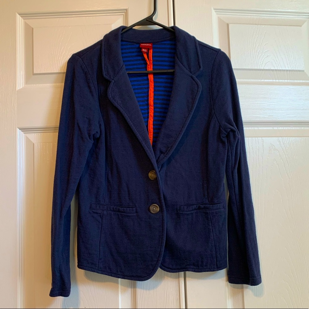 Blue cotton dress jacket